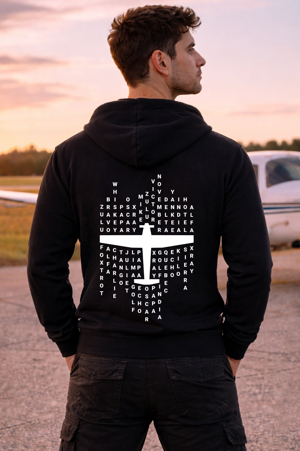 Hoodie - Pilotenalphabet ICAO Backprint