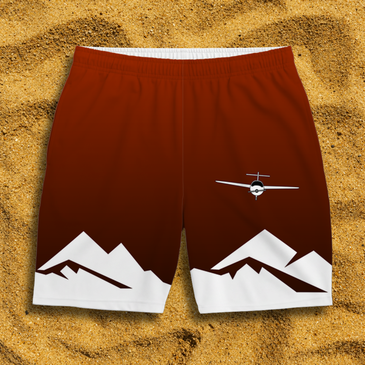 Badehose rot Flugzeug