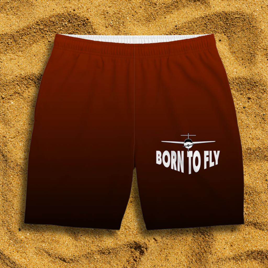 Badehose rot Born to Fly