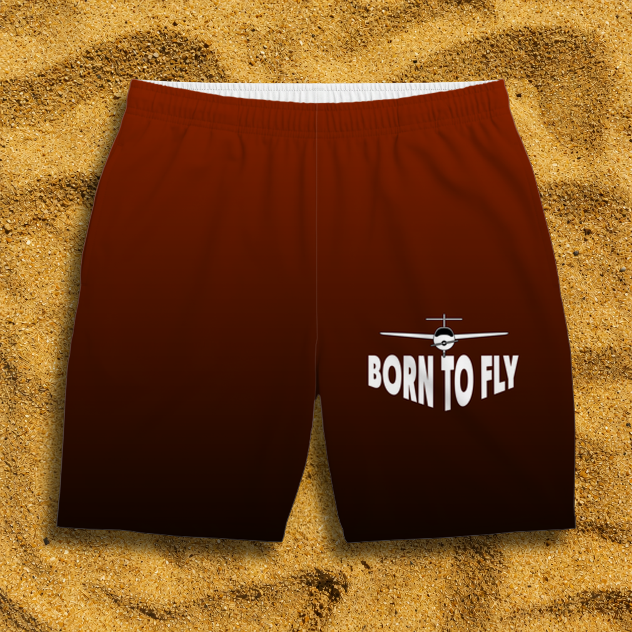 Badehose rot Born to Fly