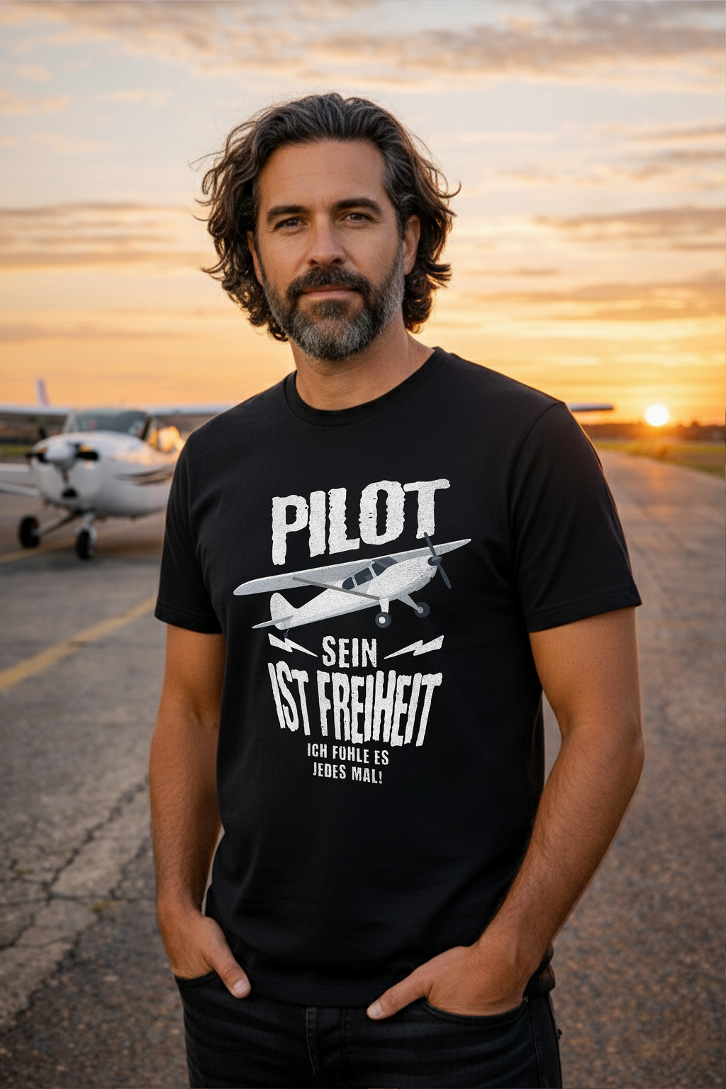 T-Shirt - Pilot sein ist Freiheit