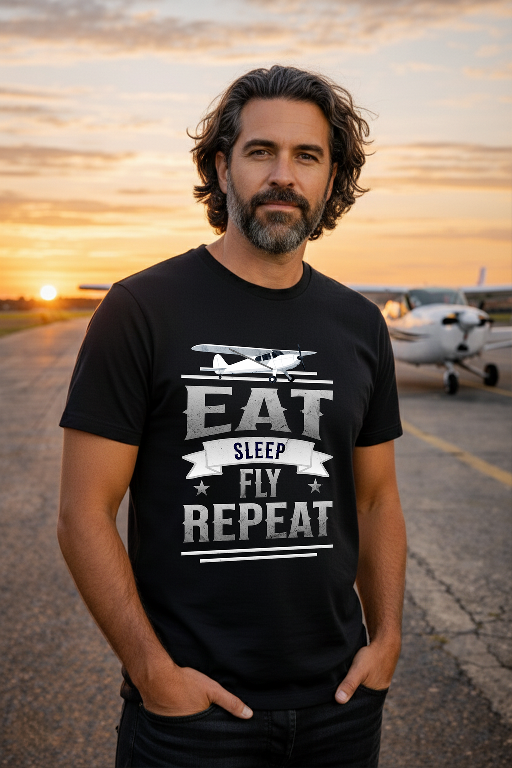 T-Shirt - Eat Sleep Fly Repeat