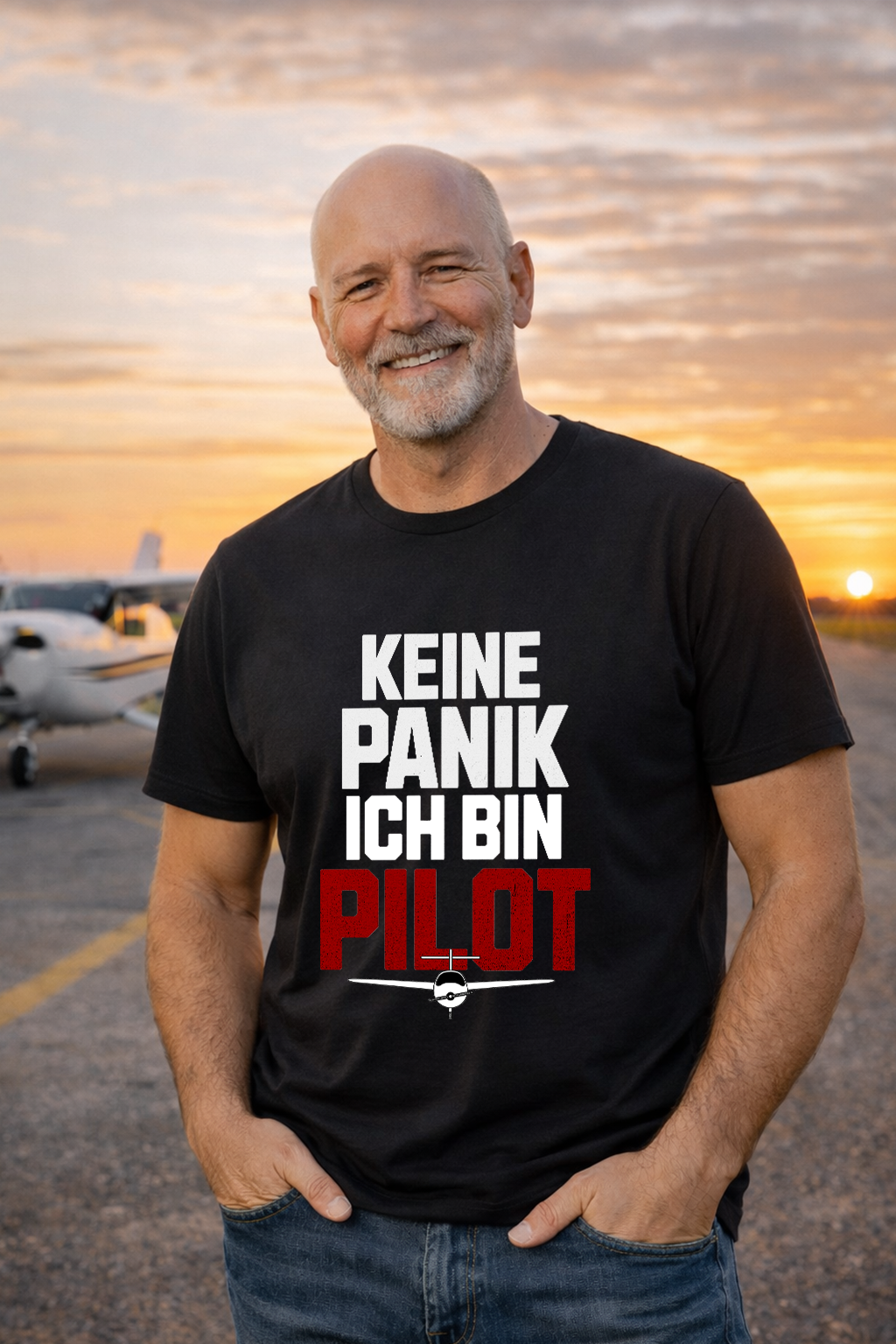 T-Shirt - Keine Panik ich bin Pilot