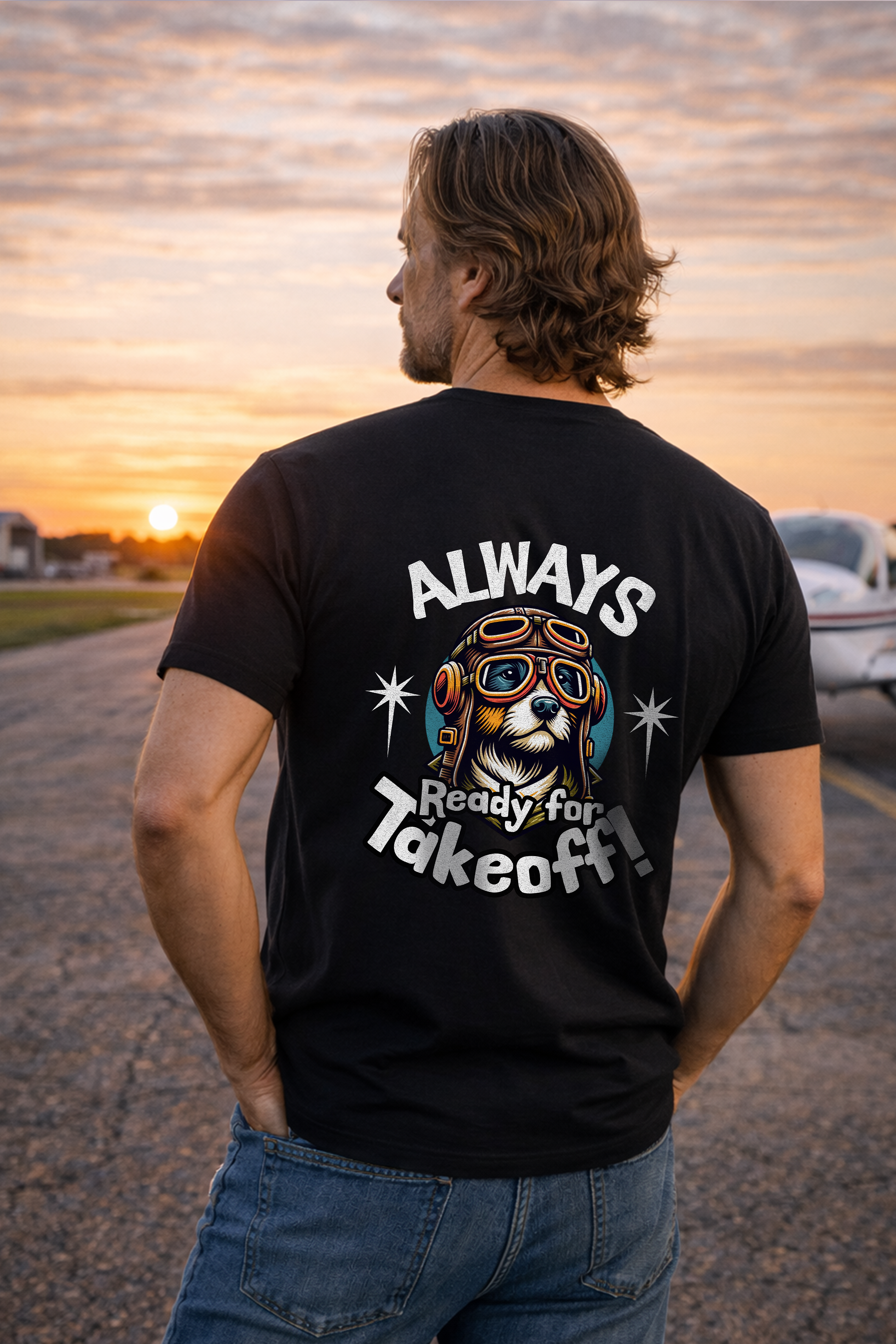 T-Shirt - Always ready for Takeoff Backprint