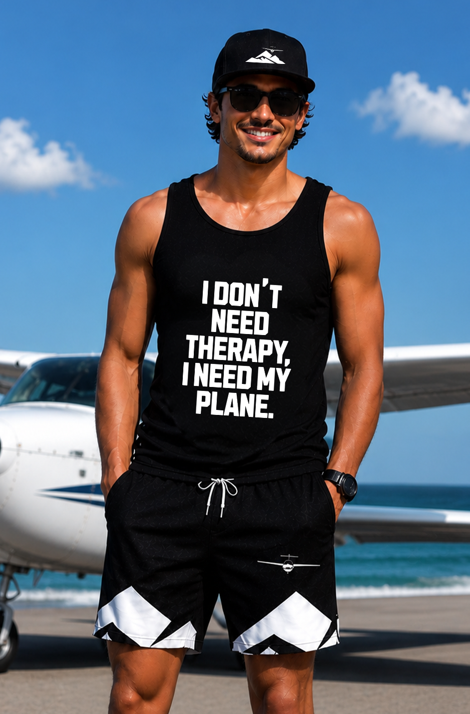 Tanktop I don´t need Therapie, I need my Plane
