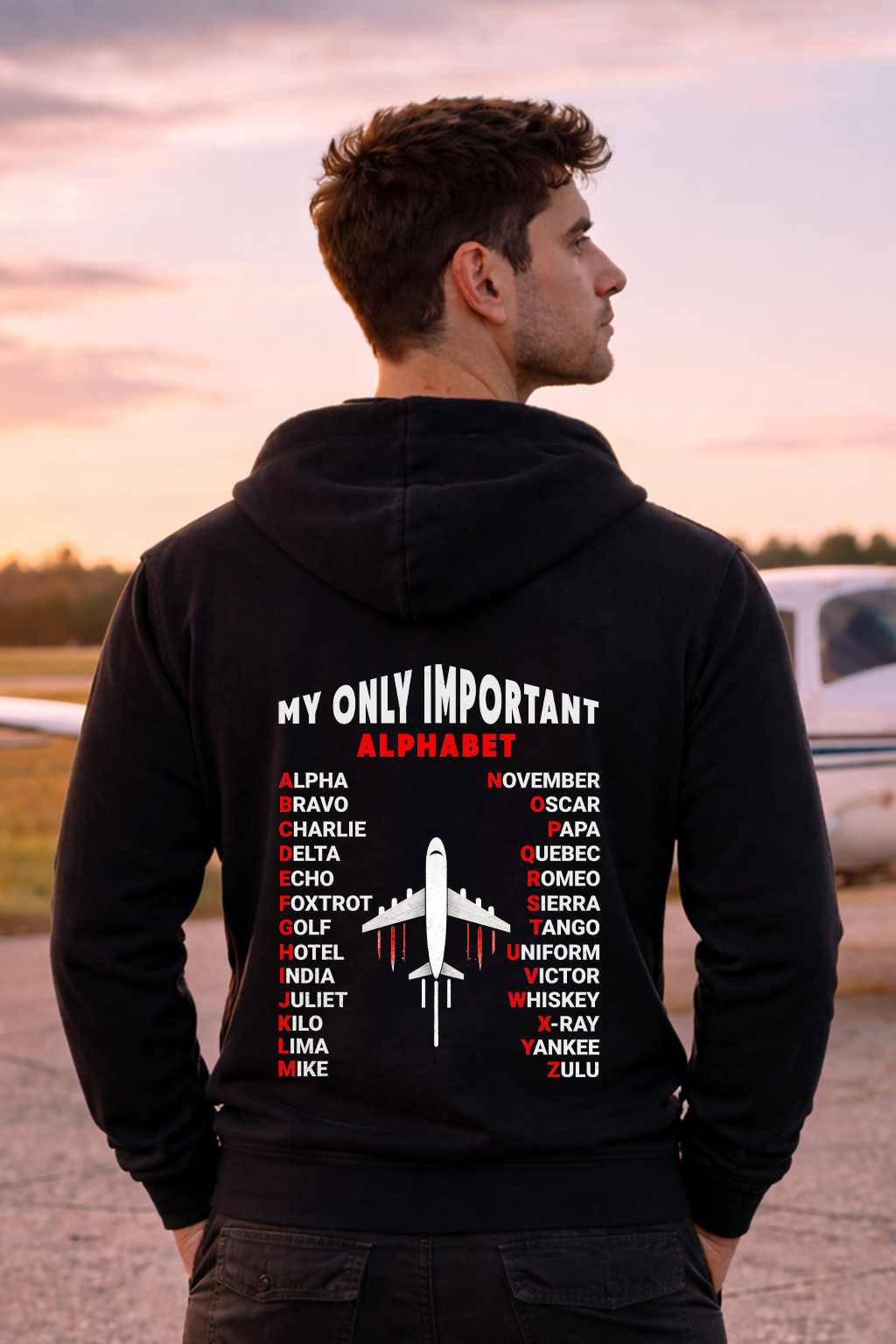 Hoodie - My only important Alphabet Backprint