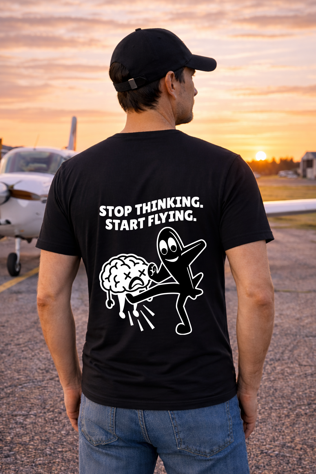 T-Shirt - Stop Thinking Backprint