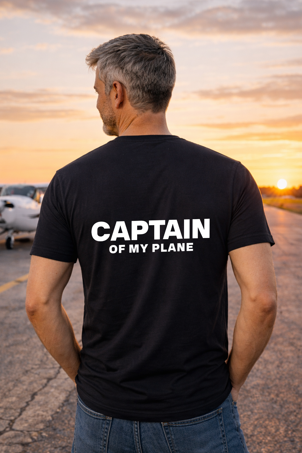T-Shirt - Captain of my Plane Backprint