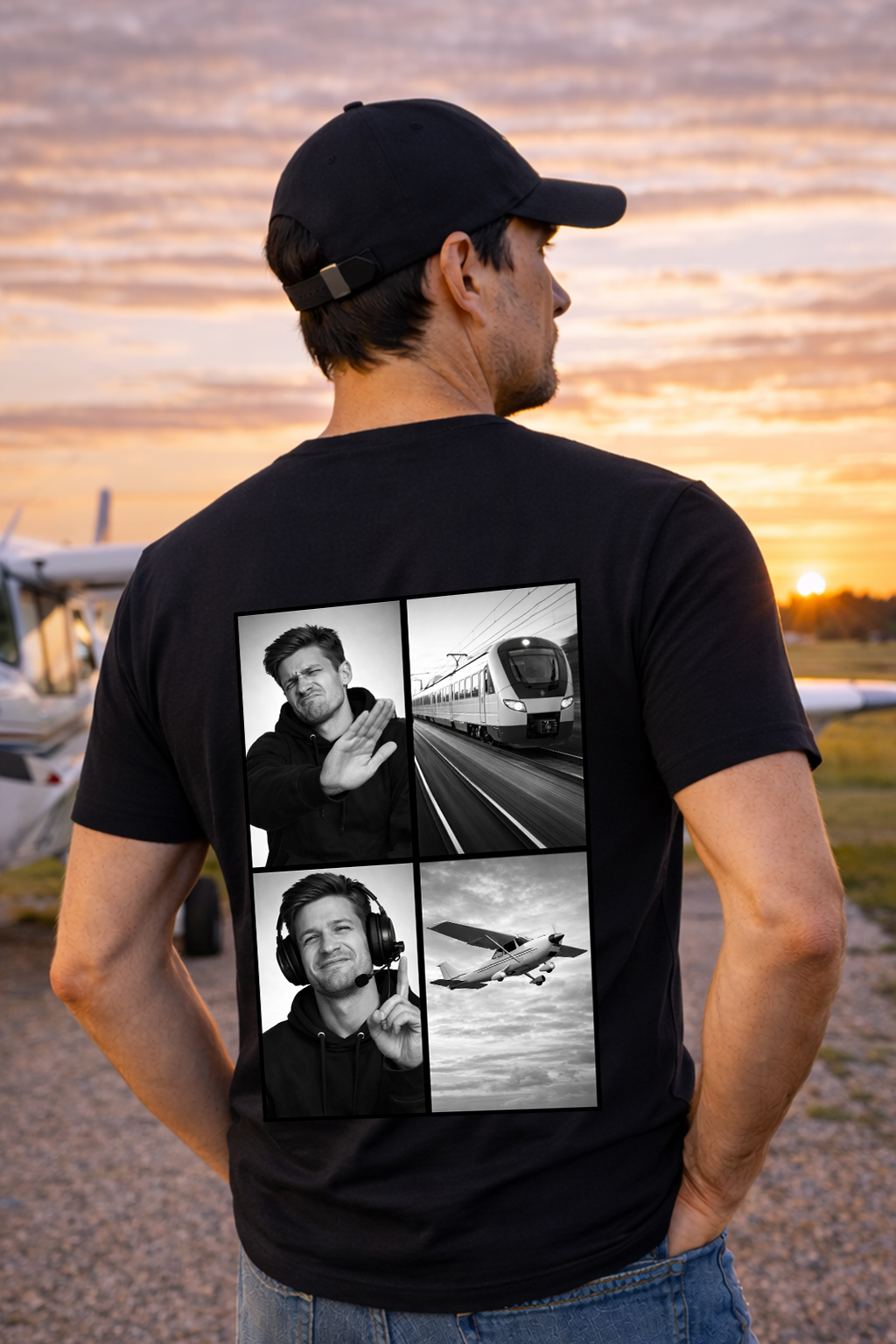 T-Shirt - Piloten Meme Backprint