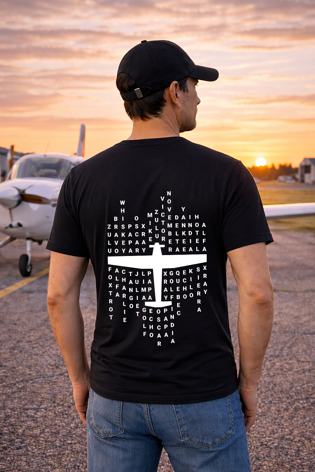 T-Shirt - Pilotenalphabet ICAO Backprint