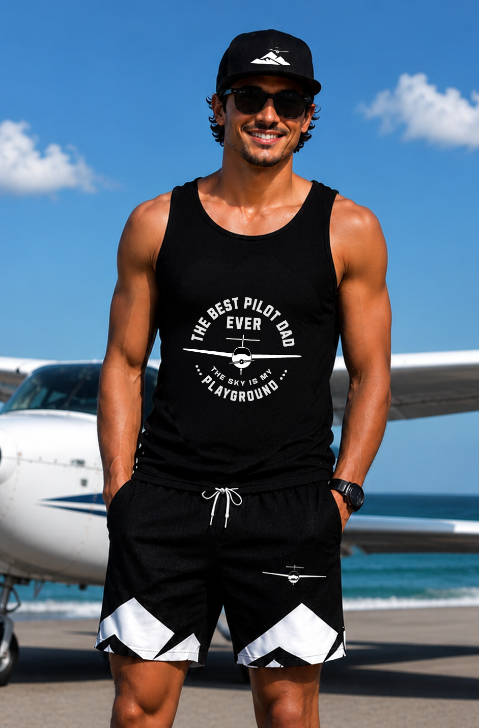 Tanktop The best Pilot Dad ever