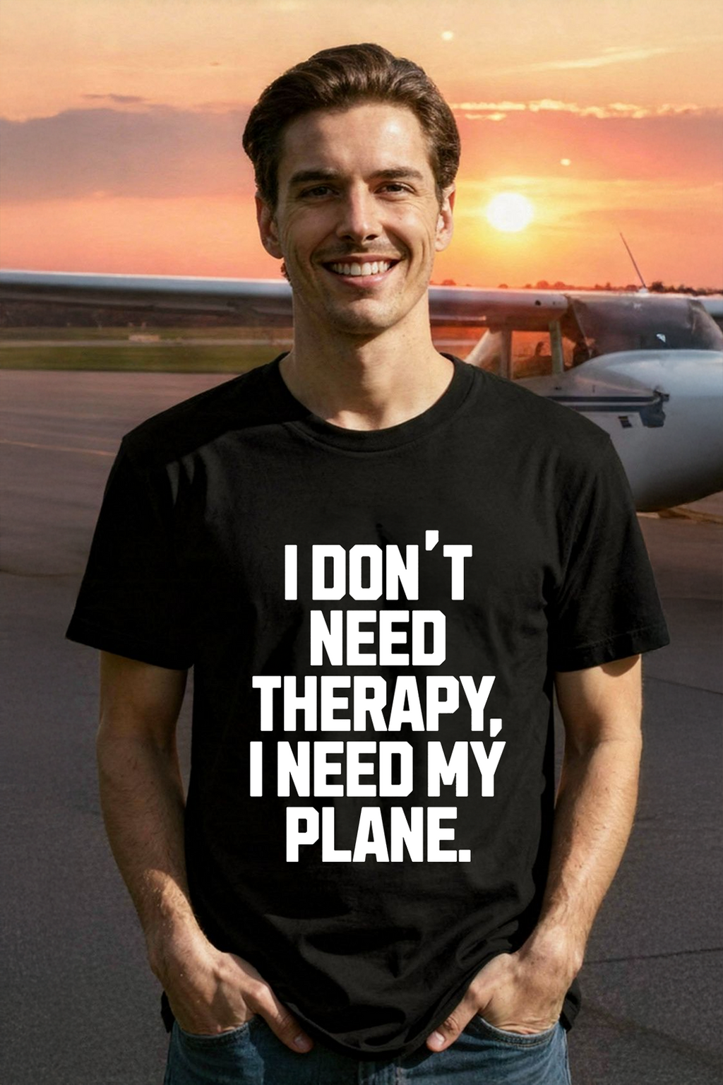 T-Shirt - I dont´t need Therapy, I need my Plane.