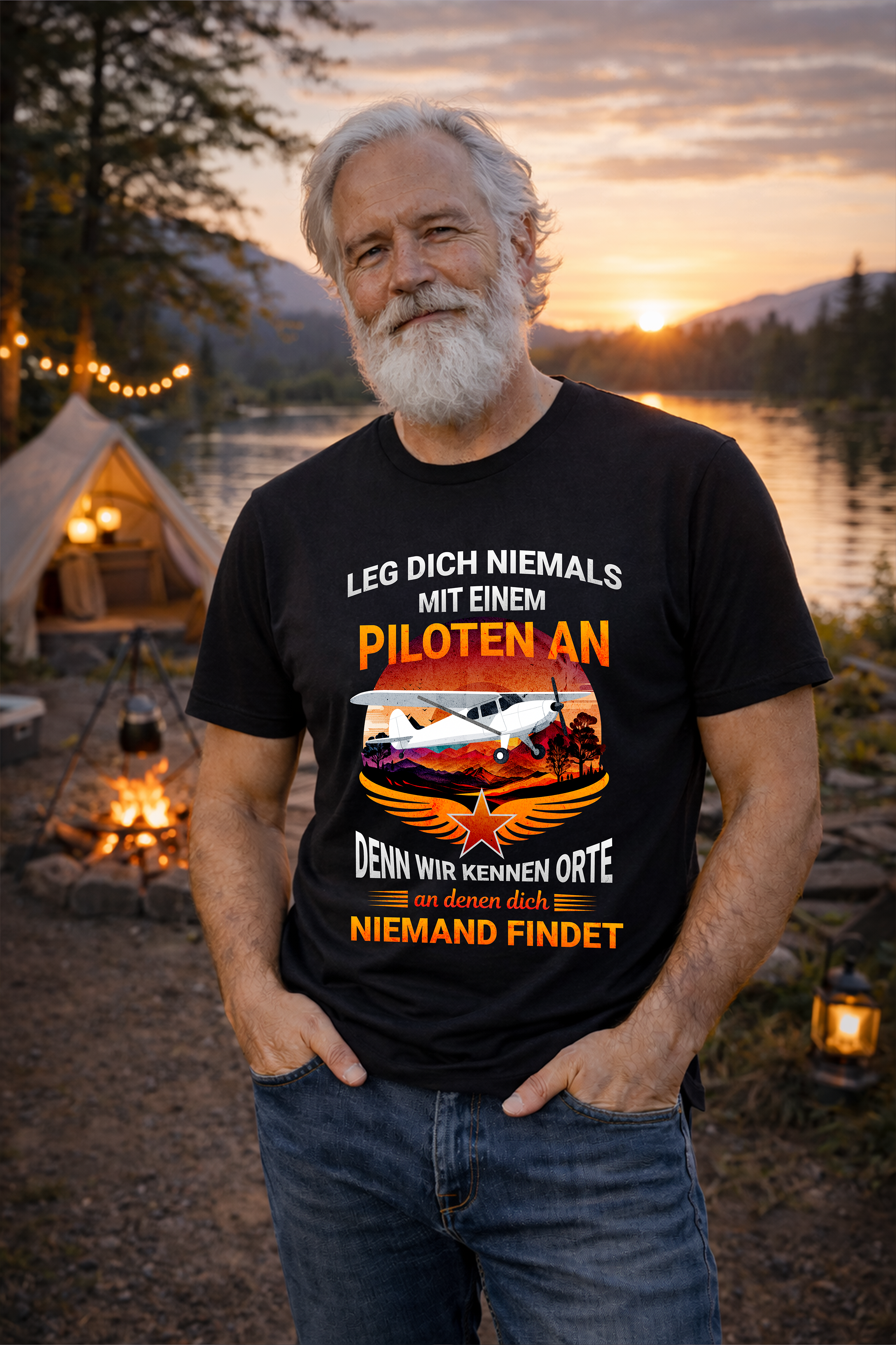 T-Shirt - Leg dich niemals mit einem Piloten an