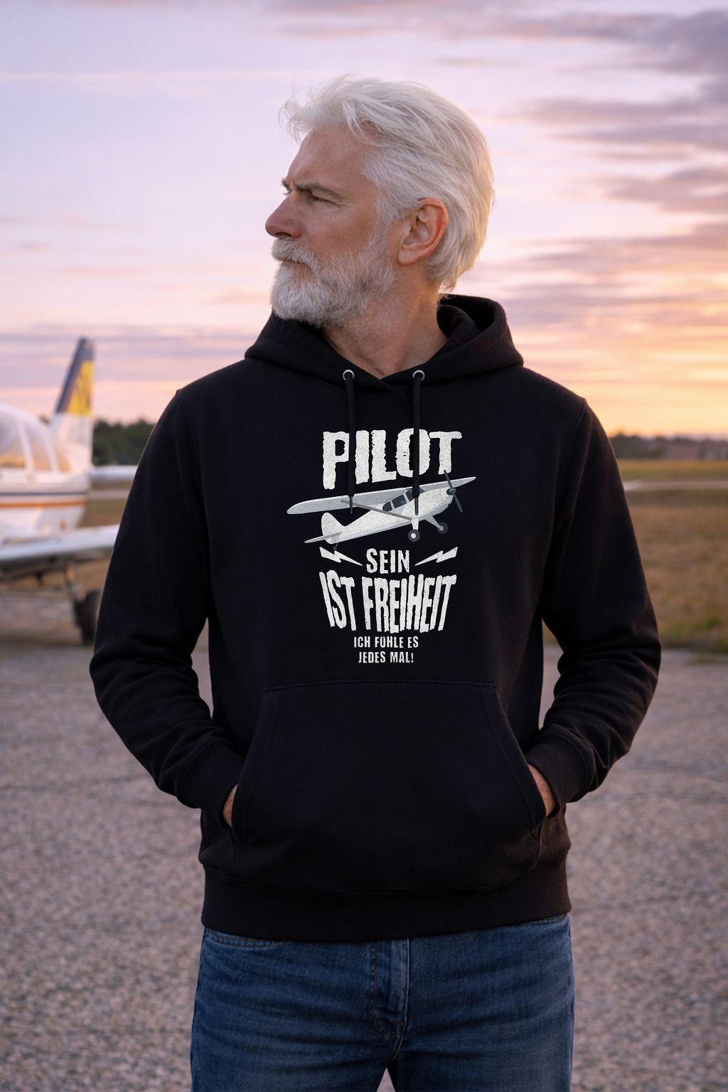 Hoodie - Pilot sein ist Freiheit