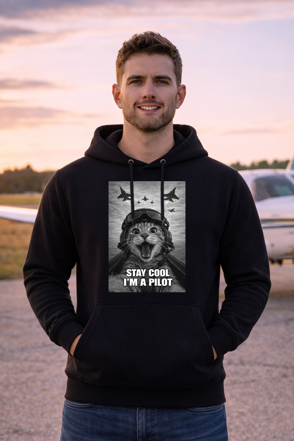 Hoodie - Stay cool I´m a Pilot