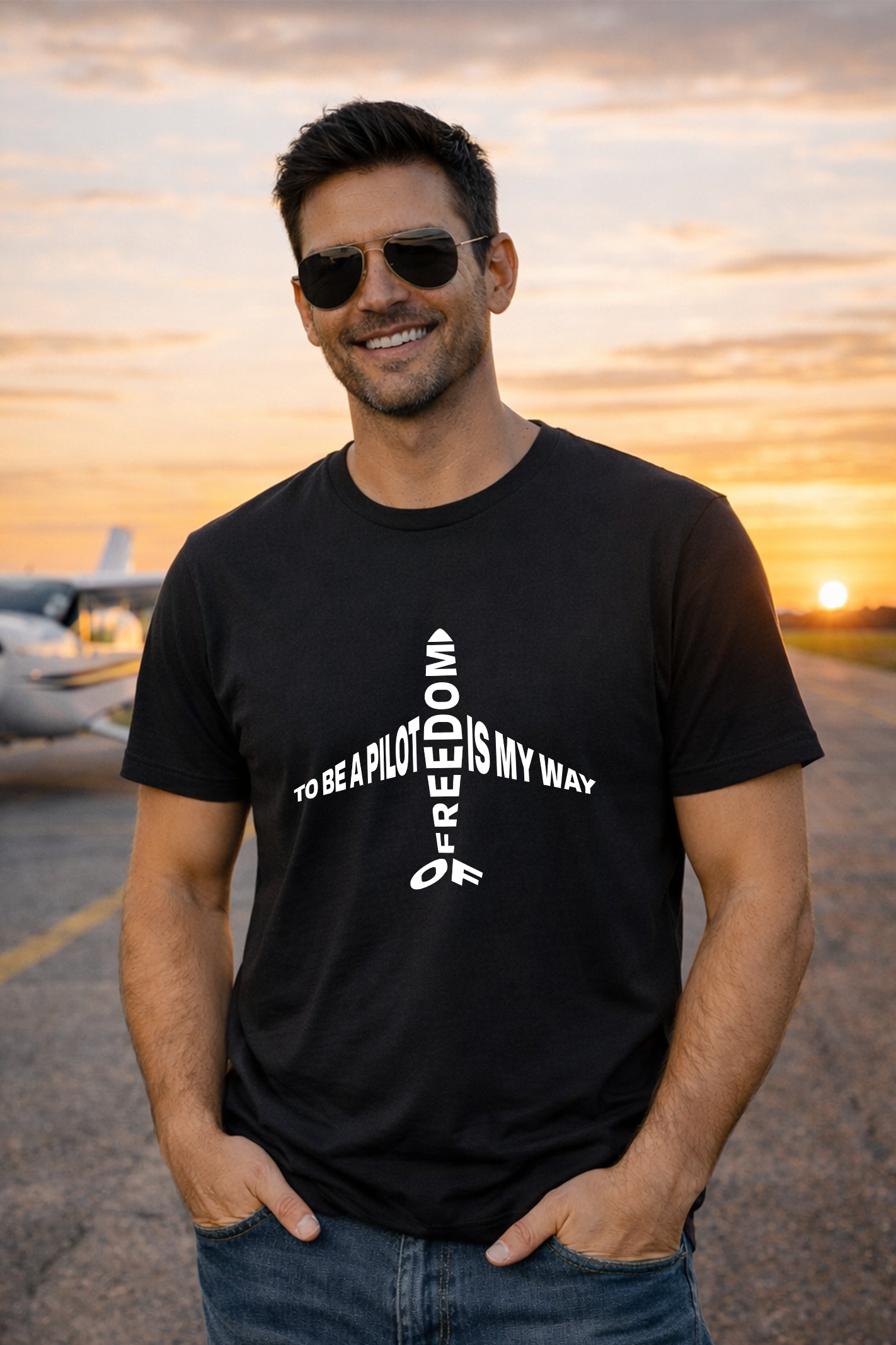 T-Shirt - To be a Pilot is my way of Freedom