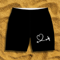 Badehose Herz mit Flugzeug