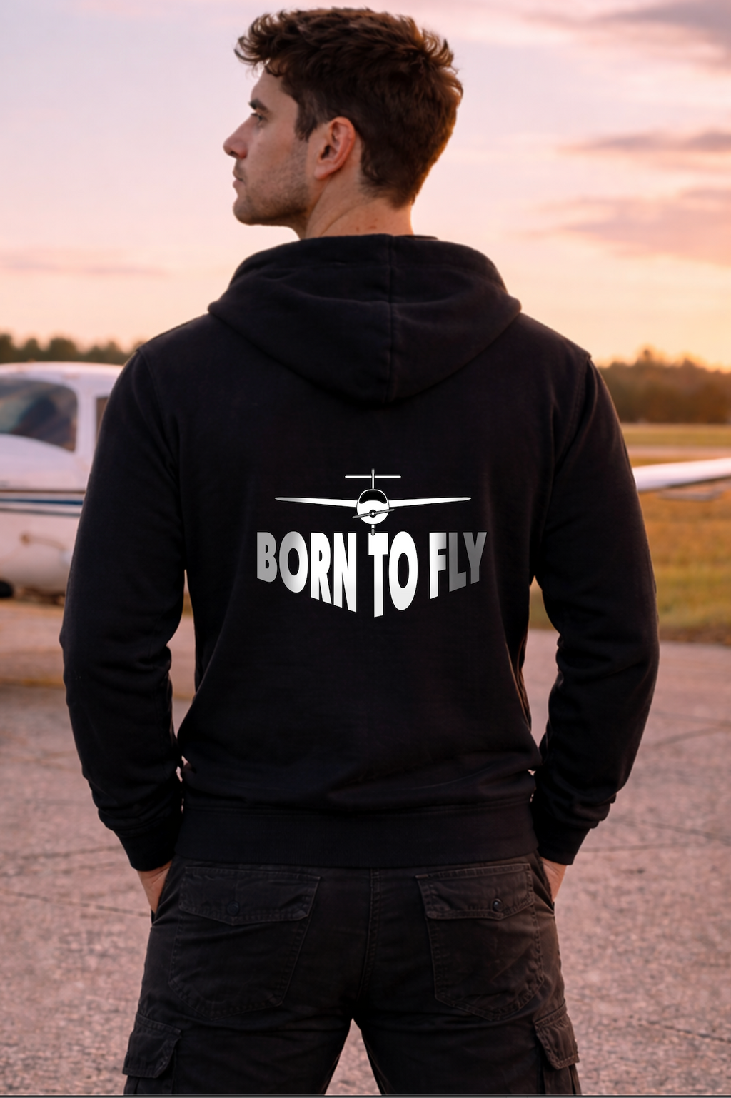 Hoodie - Born to Fly Backprint