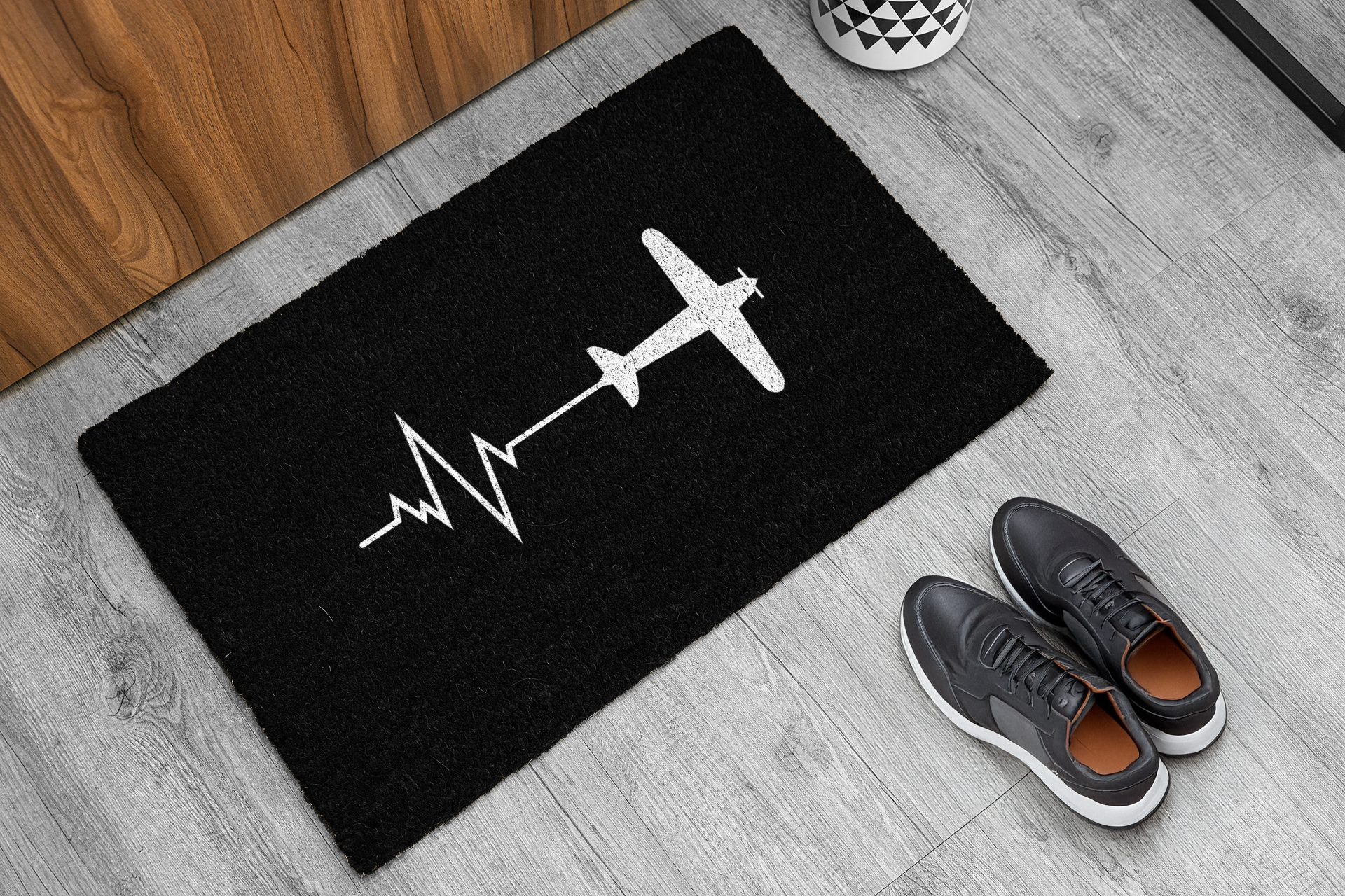 Fußmatte - Herzschlag mit Flugzeug