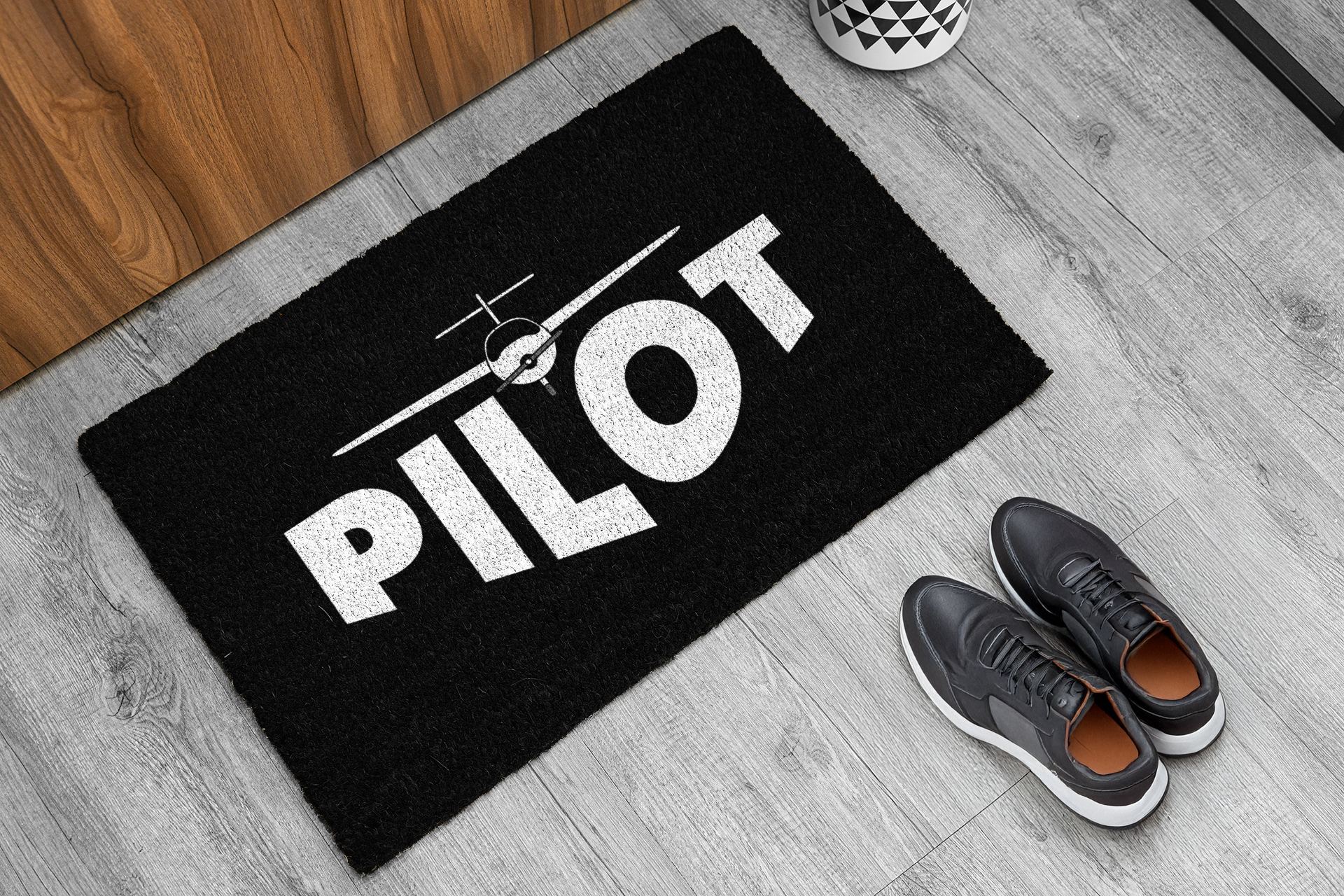 Fußmatte - Pilot mit Flugzeug