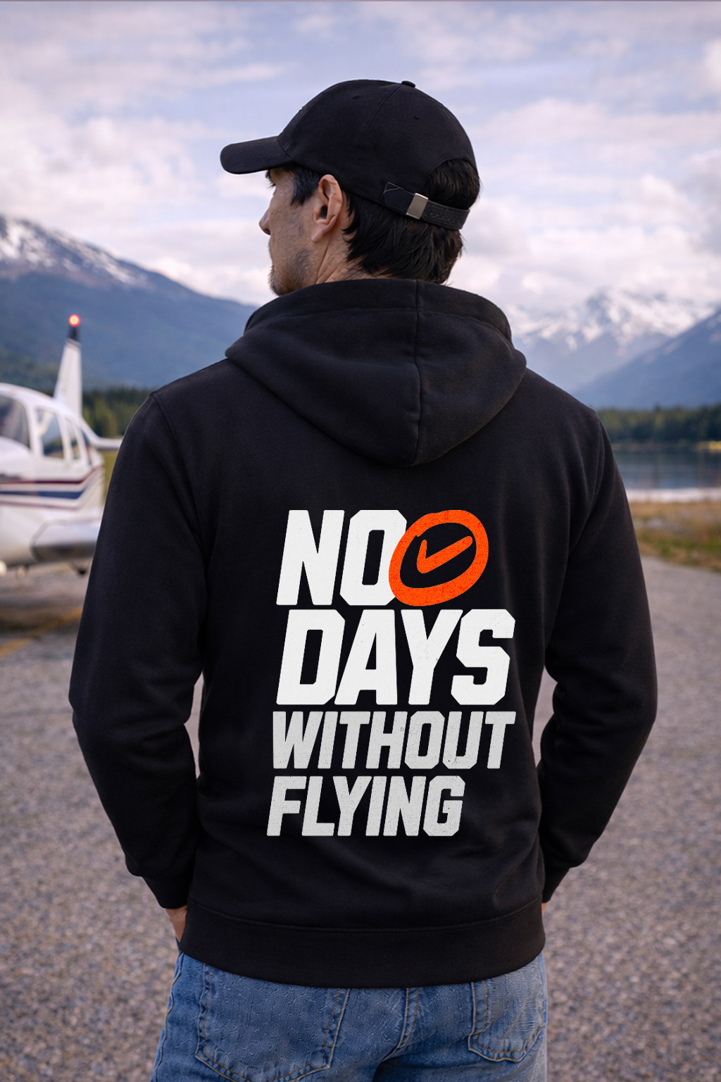 Hoodie - No days without flying Backprint