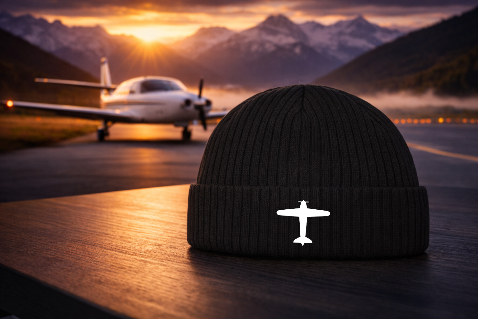 Mütze - Fliegendes Flugzeug