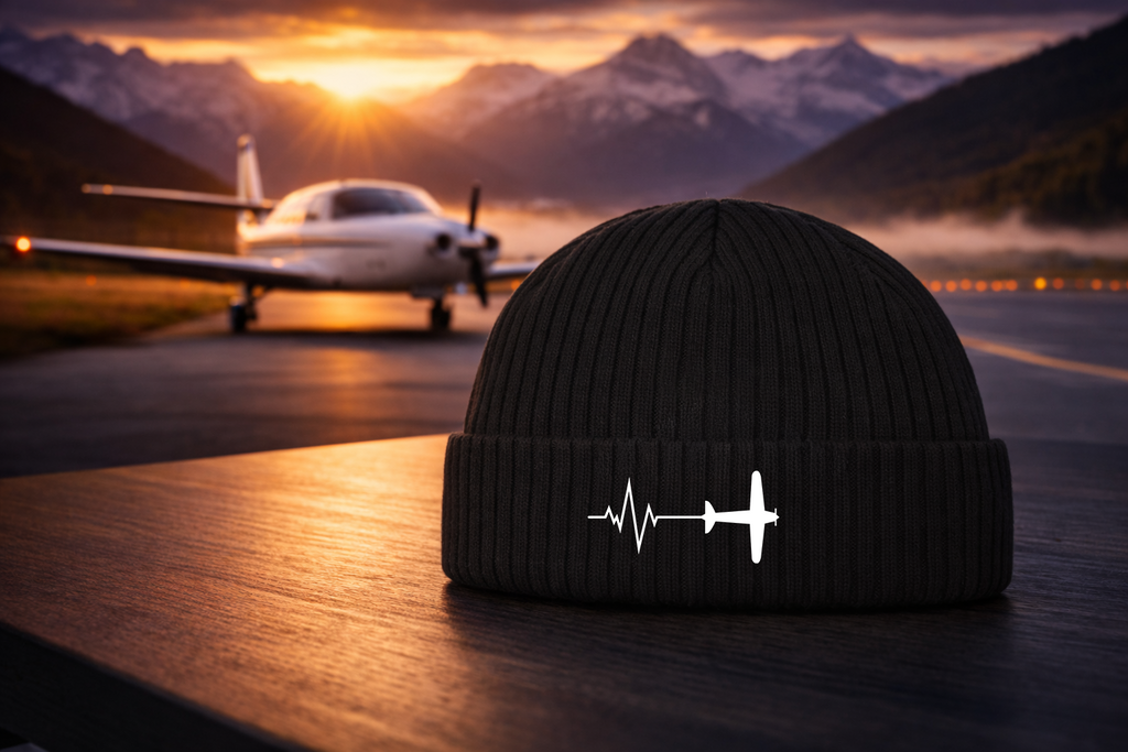 Mütze - Flugzeug Herzschlag