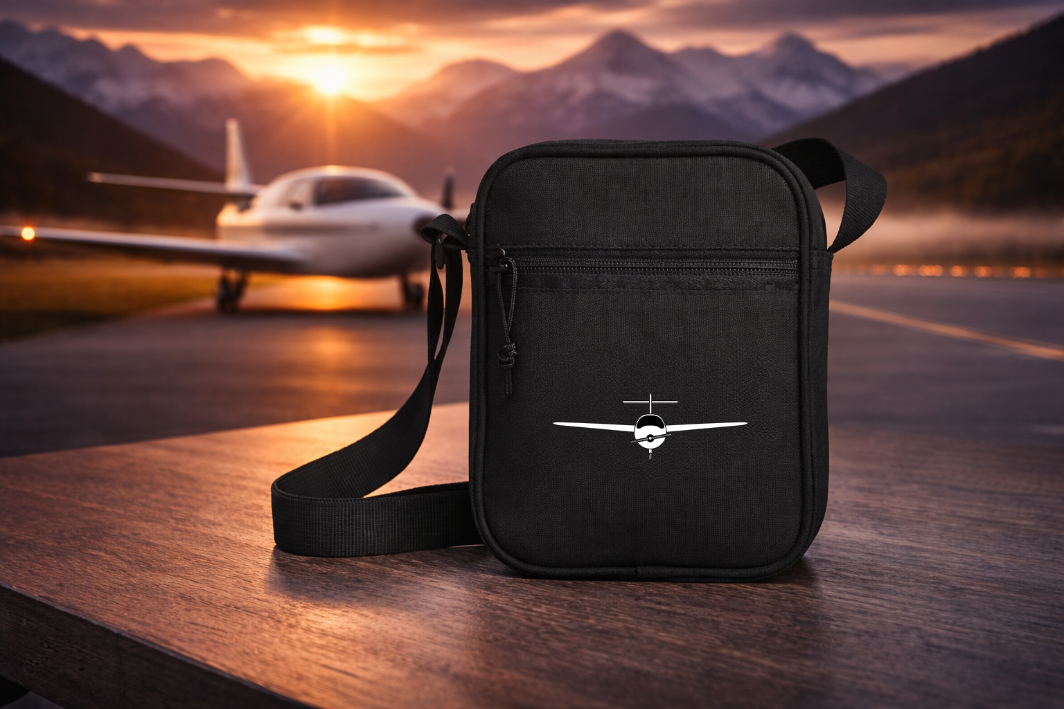 Umhängetasche - Flugzeug von vorne