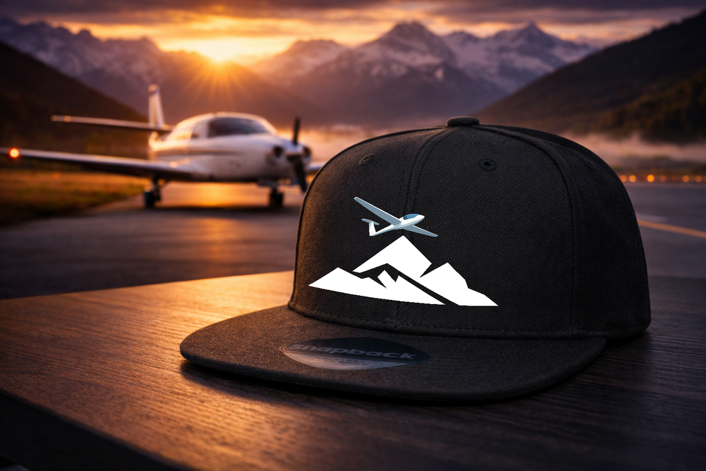 Cap - Segelflugzeug mit Bergen