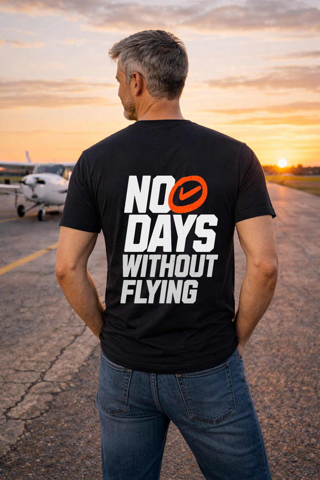 T-Shirt - No days without flying Backprint