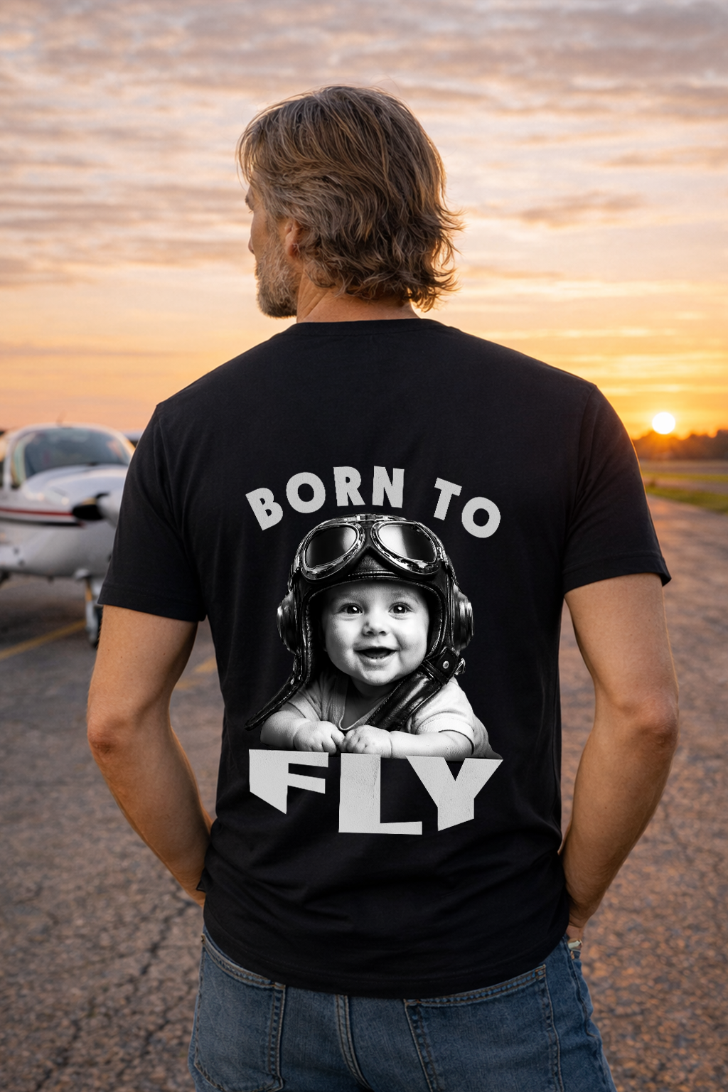 T-Shirt - Born to Fly Baby Backprint